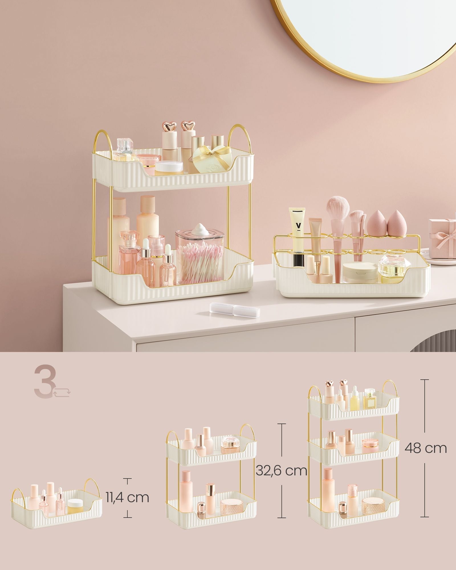 3-Tier Makeup Organizer