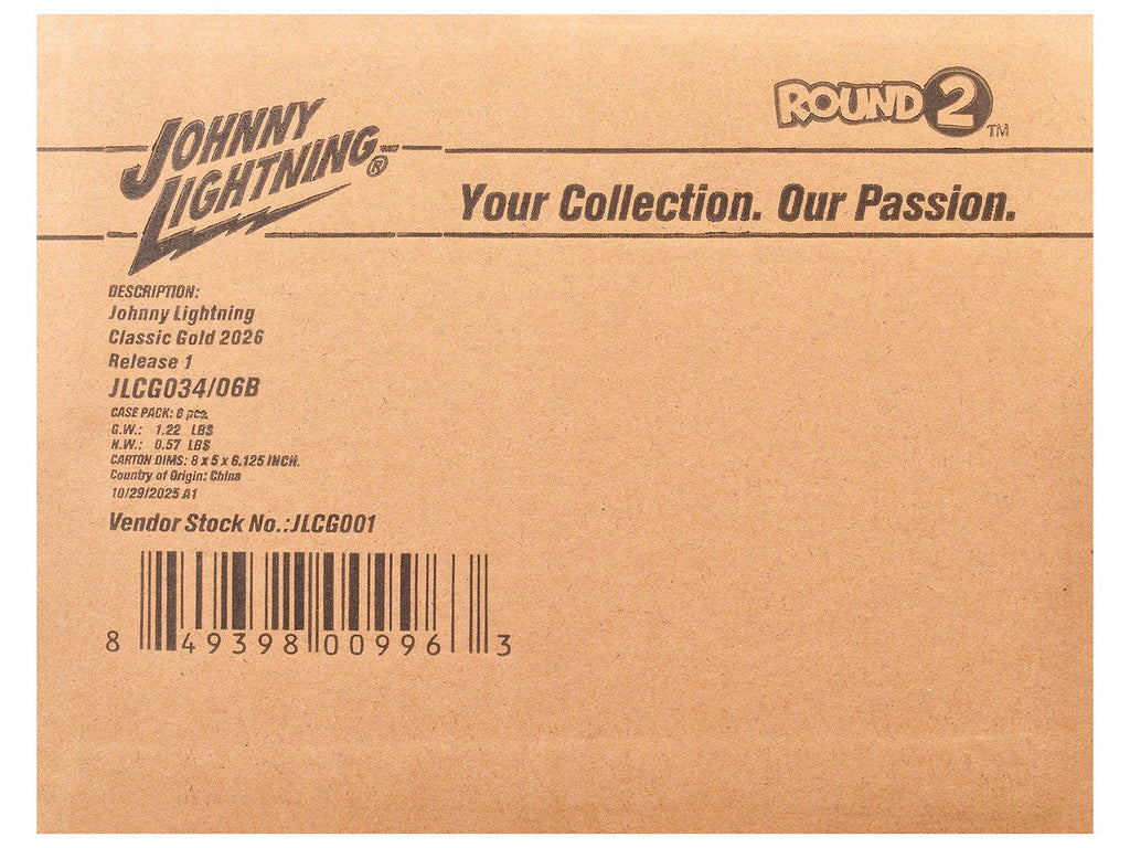 "Classic Gold Collection" 2026 Release 1 Set B of 6 Cars 1/64 Diecast Model Cars by Johnny Lightning