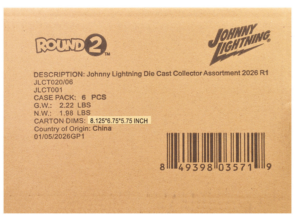 Johnny Lightning Collector's Tin 2026 Set of 6 Cars Release 1 Limited Edition 1/64 Diecast Model Cars by Johnny Lightning