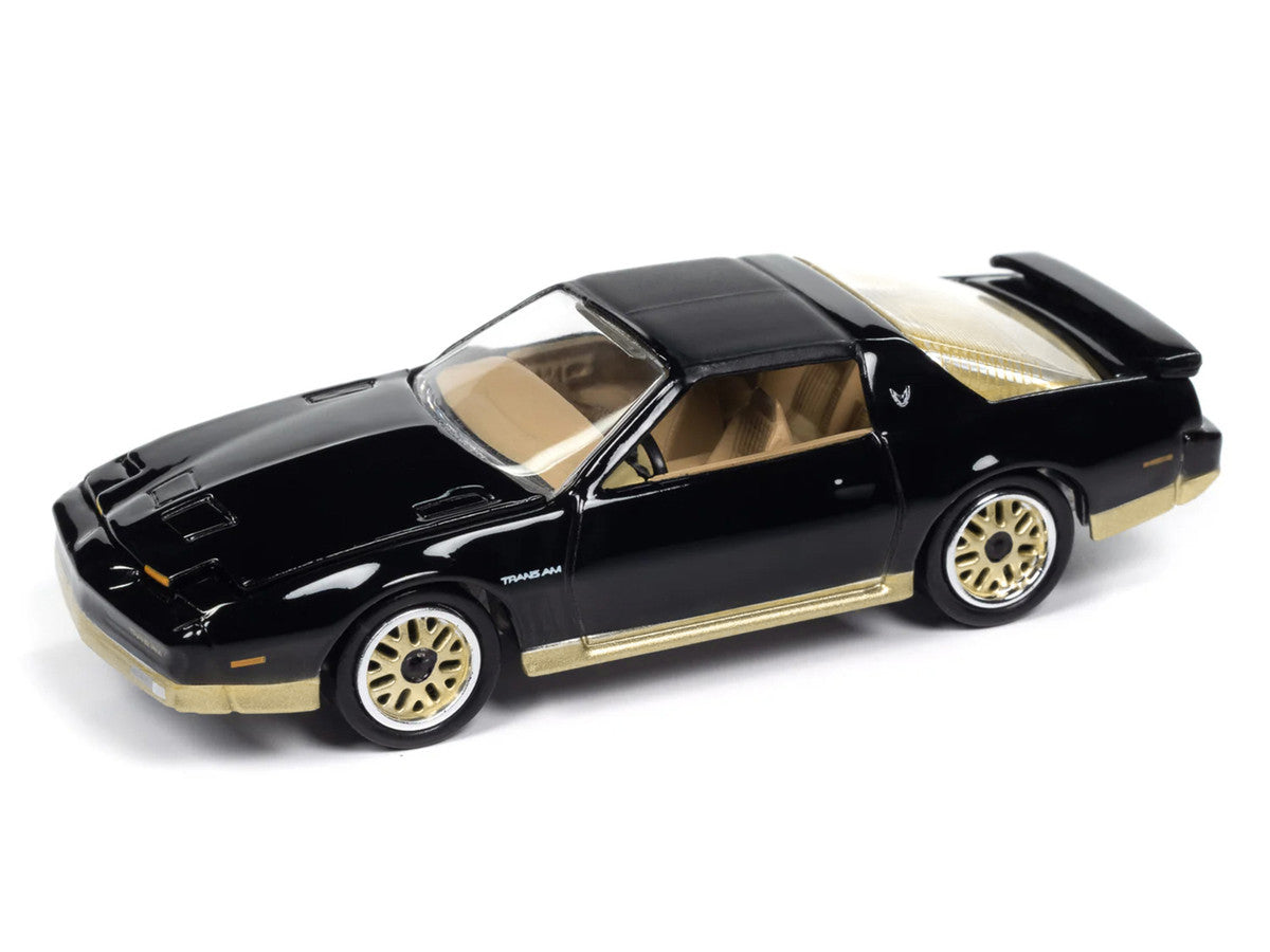 1986 Pontiac Firebird T/A Black with Champagne Gold Accents "Muscle Cars USA" Series 1/64 Diecast Model Car by Johnny Lightning