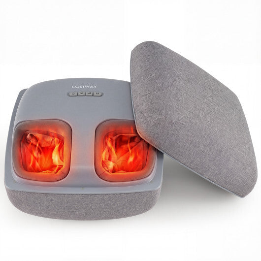 Shiatsu Foot Massager with 3-Level Deep Kneading and Air Compression-Black