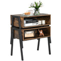 2 Pieces Stackable Night Stand Bedside End Table Set