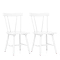 Windsor Style Armless Chairs with Solid Rubber Wood Frame-Black