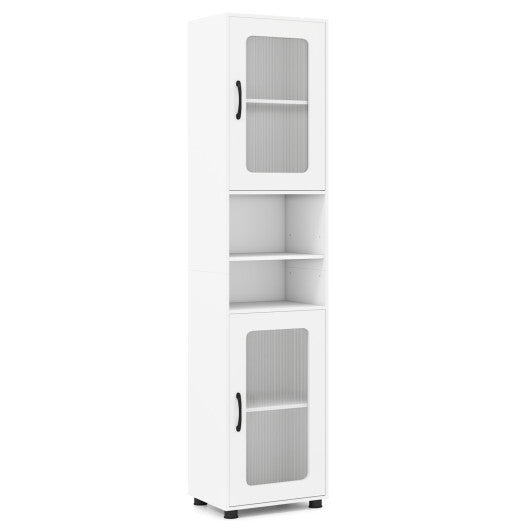 Tall Bathroom Storage Cabinet 67 Inches Freestanding Storage Organizer-White