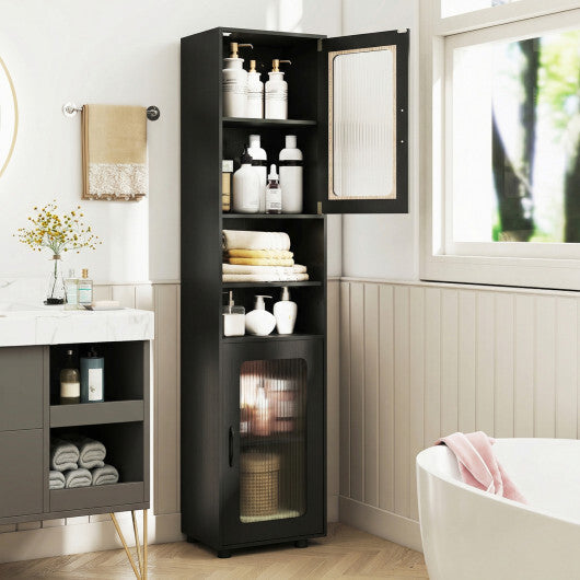 Tall Bathroom Storage Cabinet 67 Inches Freestanding Storage Organizer-White