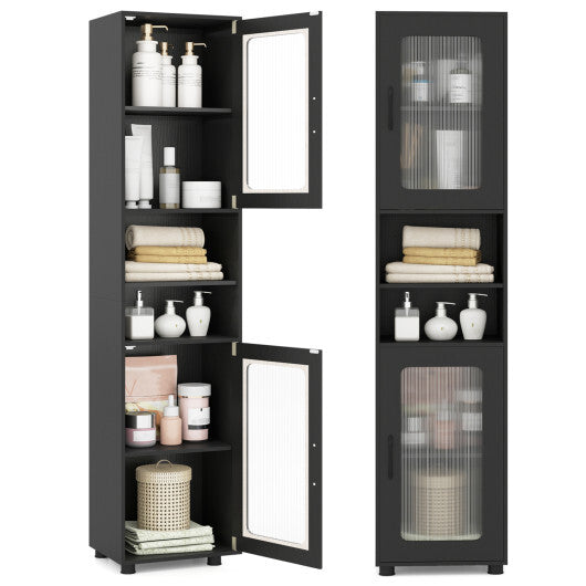 Tall Bathroom Storage Cabinet 67 Inches Freestanding Storage Organizer-White