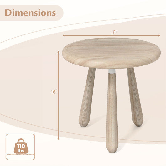 18 Inch Outdoor Mahogany Wood Side Table with Thickened Board