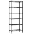 6-Tier Metal Storage Shelving Unit with V-Shaped Wire Rack and 900 LBS Capacity-Black