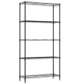 5-Tier Metal Storage Shelving Unit with V-Shaped Wire Rack and 1250 LBS Capacity-Black