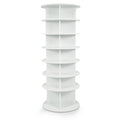 7-Tier Rotating Shoe Rack Tower Freestanding Spinning Shoe Organizer-White