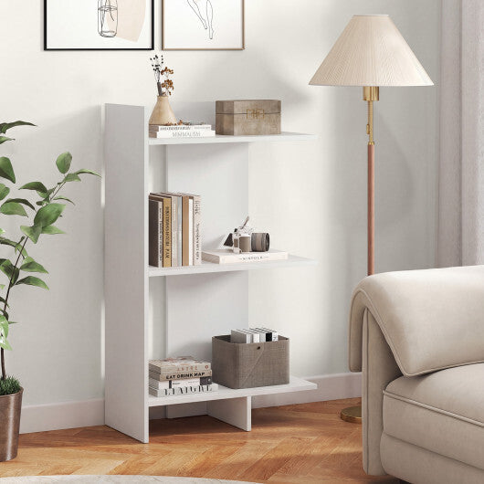 3 Tier Wooden Bookshelf with Anti-Tipping Kit-Oak