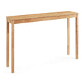 Wooden Console Table Modern Farmhouse Sofa Table with Thickened Top-Natural