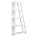 5-Tier Modern Bookshelf Narrow Vertical Display Shelf for Small Space-White