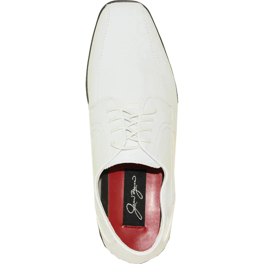 JEAN YVES Men Dress Shoe JY02 Oxford Formal Tuxedo for Prom & Wedding Shoe White Patent