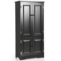 Accent Storage Cabinet Adjustable Shelves-Black