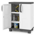 Freestanding Buffet Cabinet Sideboard with 2 Doors and Adjustable Shelves for Kitchen and Garage-Beige