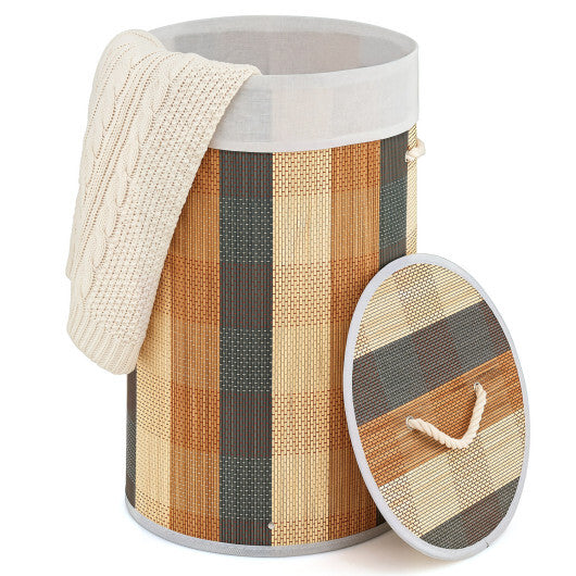 13.2 Gal Laundry Hamper with Removable and Machine-Washable Liner-Multicolor
