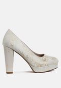 Jastour Platform Block Heel Pumps