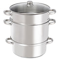11-Quart Stainless Steel Pan Fruit Juicer Steamer - Color: Silver
