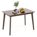 48 Inch Wooden Dining Table with Rubber Wood Legs for 4 People-Brown
