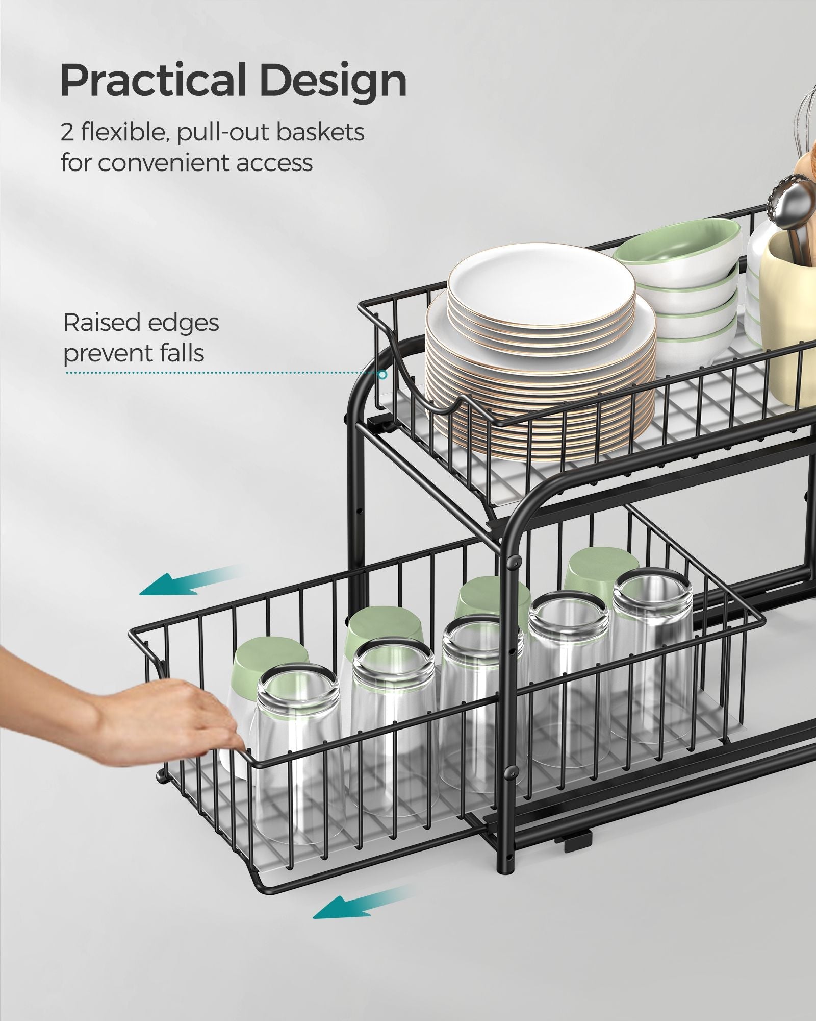2-Tier Pull-Out Cabinet Organizer