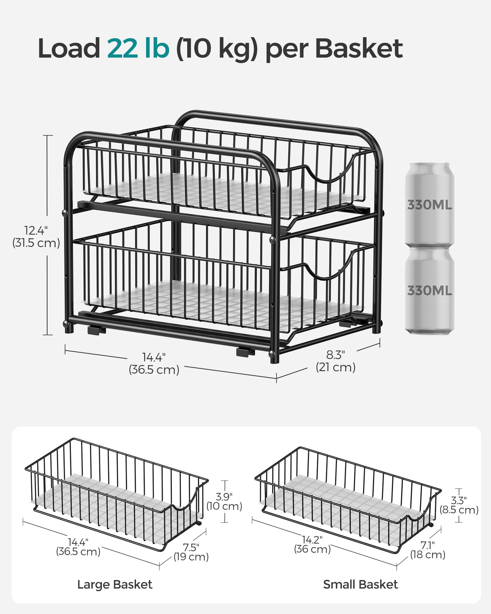 2-Tier Pull-Out Cabinet Organizer