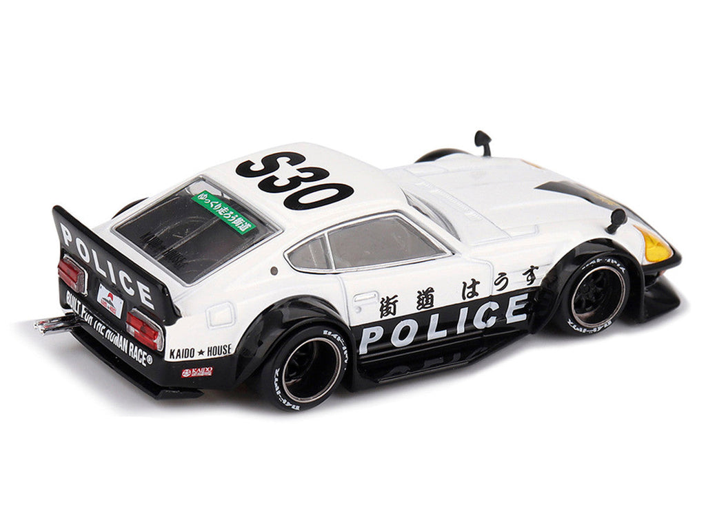Nissan Fairlady Z RHD (Right Hand Drive) "Kaido GT Police" Black and White (Designed by Jun Imai) "Kaido House" 1/64 Diecast Model Car by Mini GT