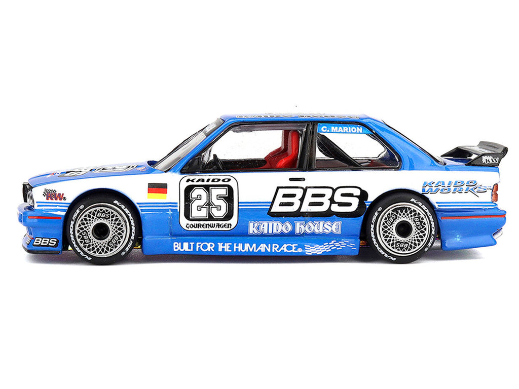 BMW M3 "Kaido Touring Champ V1" #25 Blue with White Stripes (Designed by Jun Imai) "Kaido House" Special 1/64 Diecast Model Car by Mini GT