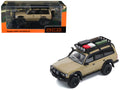 Toyota Land Cruiser 80 RHD (Right Hand Drive) Beige with Roof Rack and Accessories 1/64 Diecast Model Car by GCD