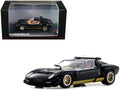 Lamborghini Miura SVR Black with Gold Accents and Wheels 1/43 Diecast Model Car by Kyosho