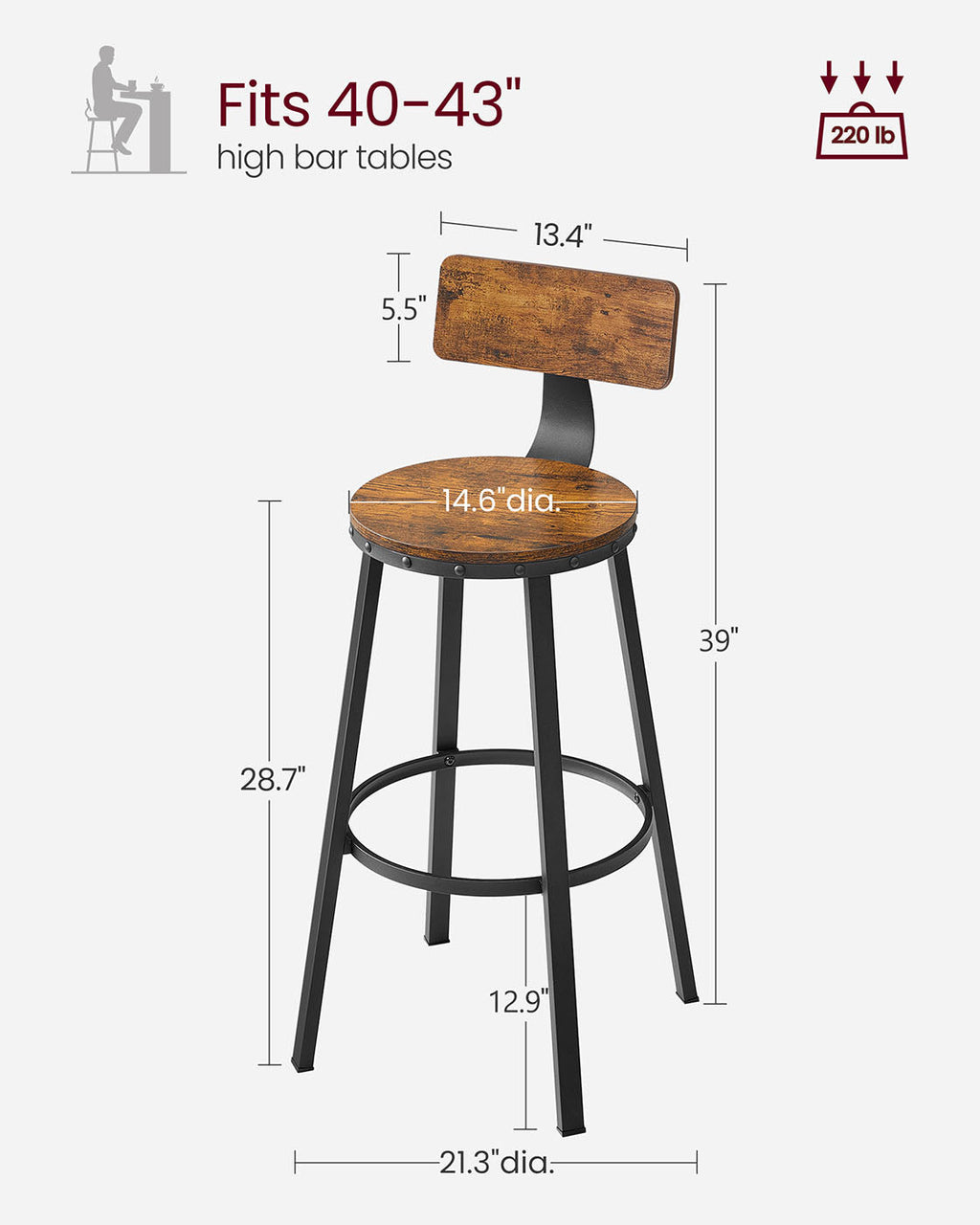 Bar Stools Set of 4