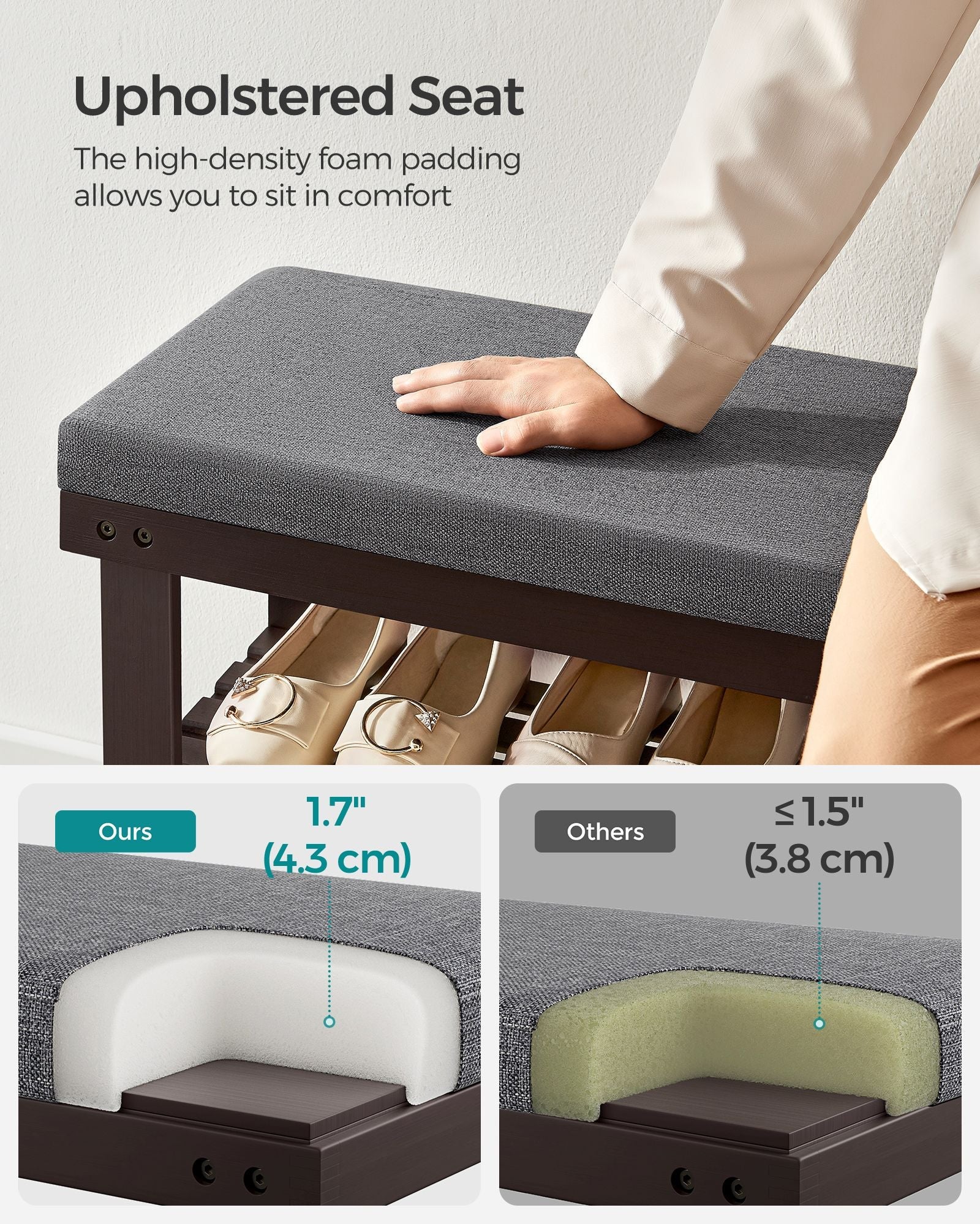 3-Tier Bamboo Shoe Bench
