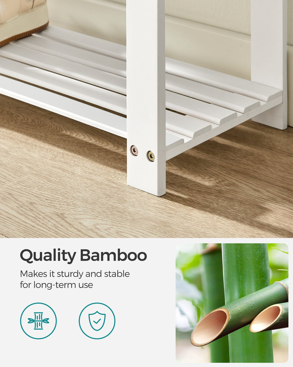 3 Tier Bamboo Shoe Bench