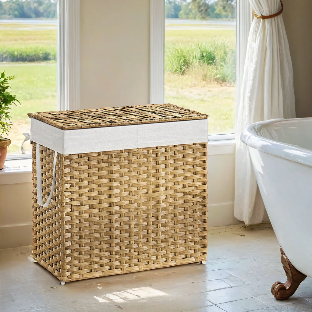 130L Clothes Hamper with 2 Removable Liner Bags
