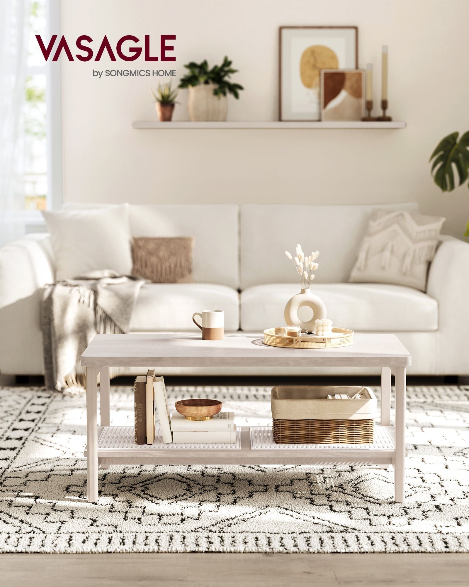 2-Tier Rectangular Coffee Table