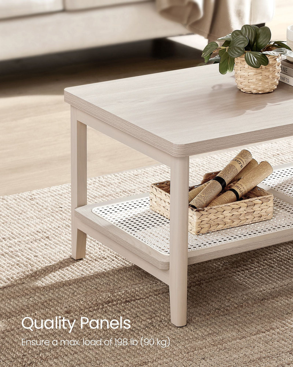 2-Tier Rectangular Coffee Table