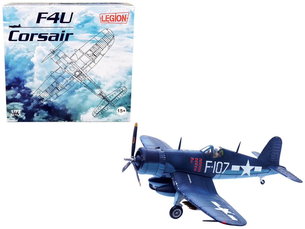 Vought F4U-1D Corsair Fighter Plane "1st Lt. Phillip DeLong Marine Fighter Squadron (VMF-224)" (1945) 1/72 Diecast Airplane Model by Legion