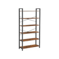 6-Tier Tall Bookshelf with Steel Frame