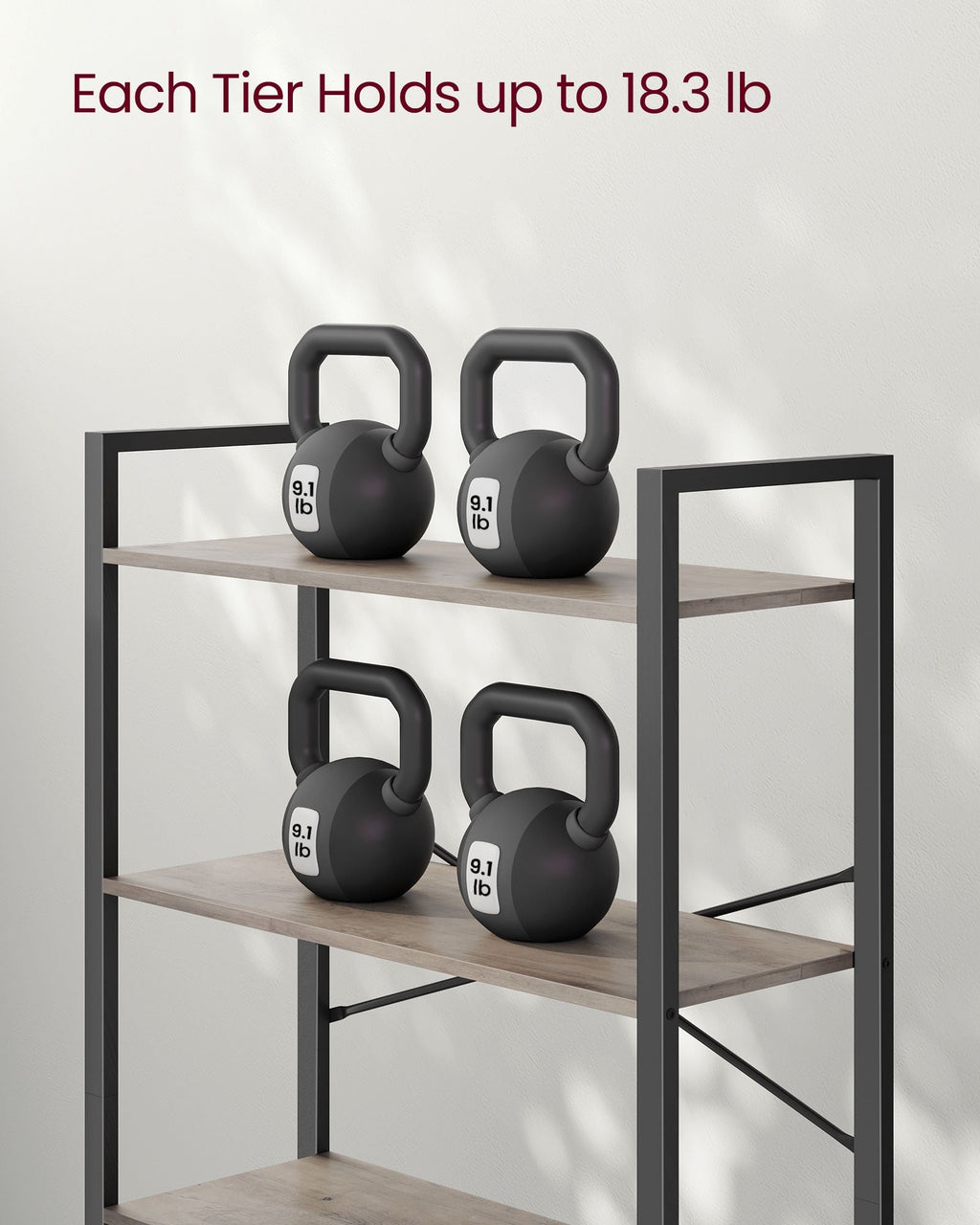 6-Tier Tall Bookshelf with Steel Frame