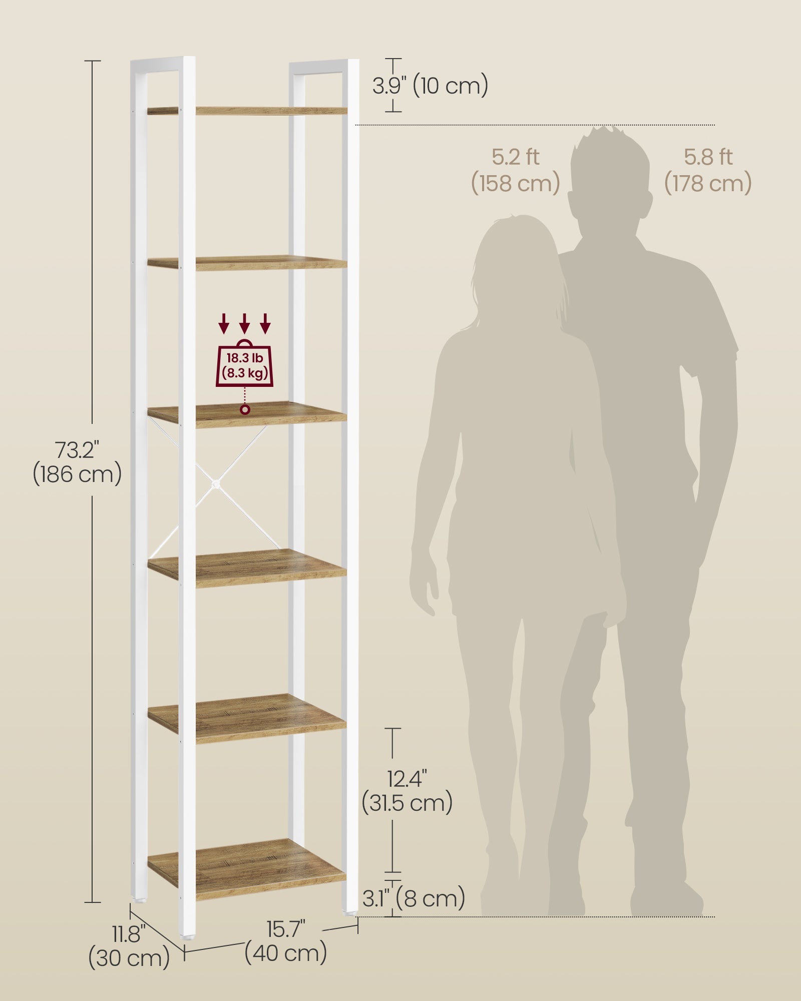 6-Tier Bookshelf