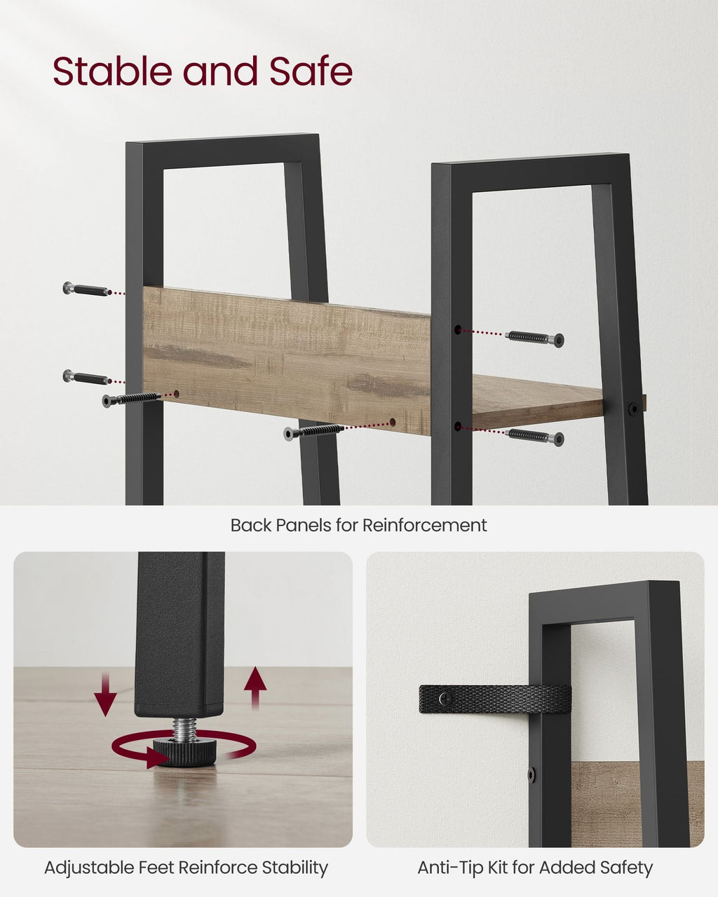 5-Tier Narrow Book Shelf