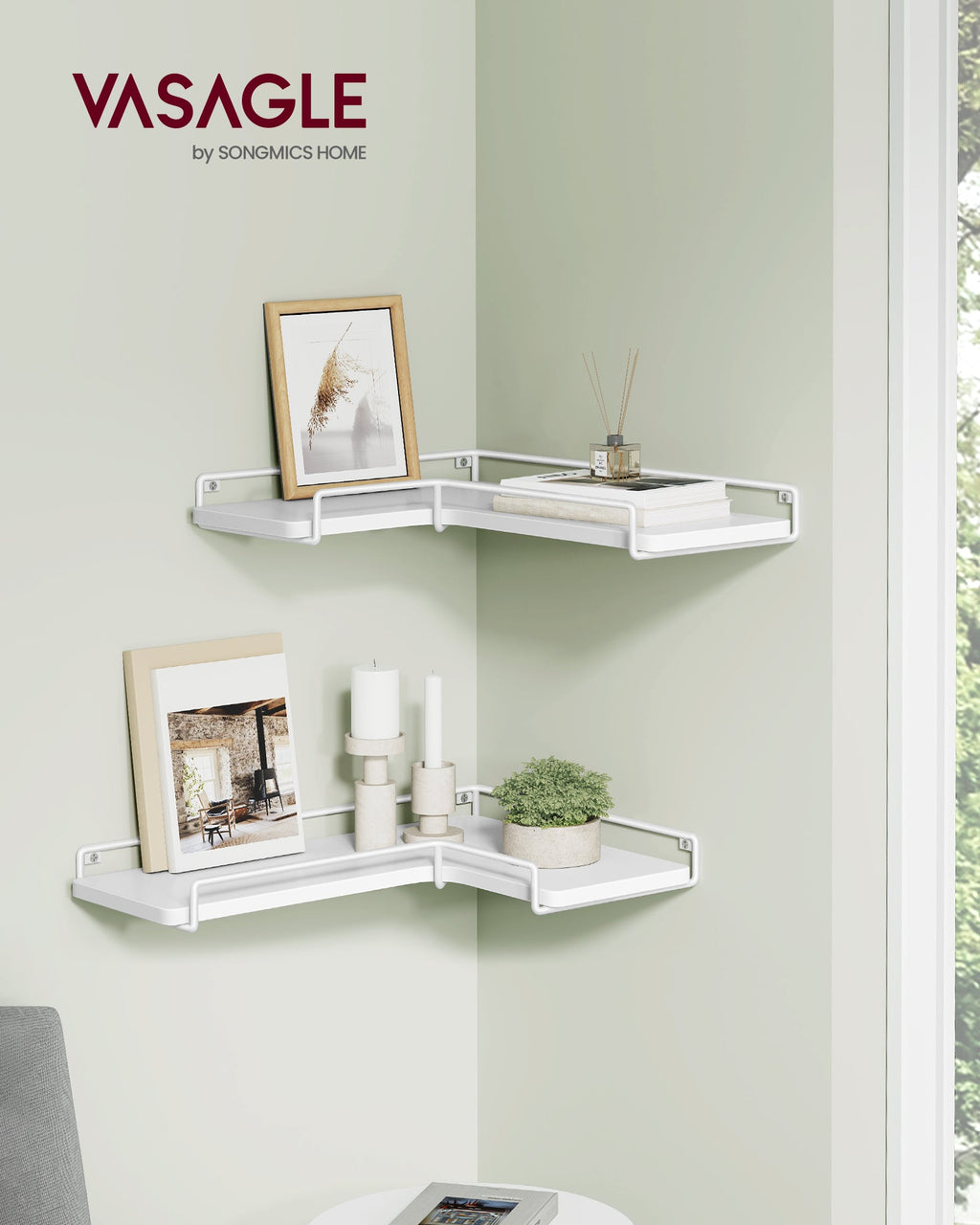 Corner Shelf Wall Mount Set of 2
