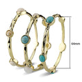 LO4786 - Bangle 64 mm, Brass, Flash Gold, Assorted, Multi Color, N/A