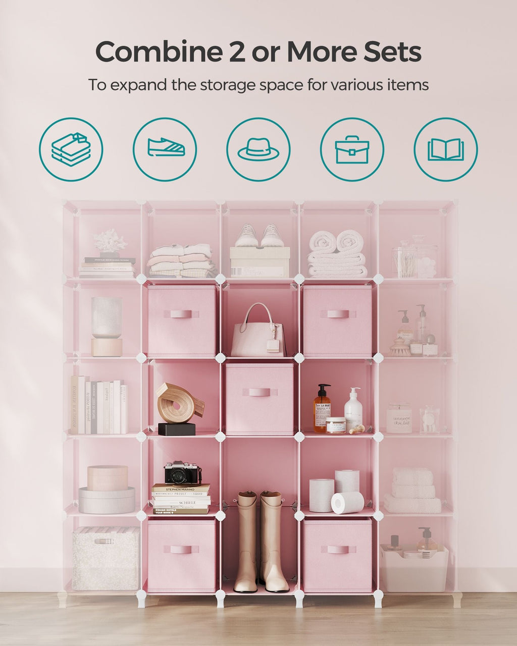 Cube Storage Organizer with 9 Storage Boxes