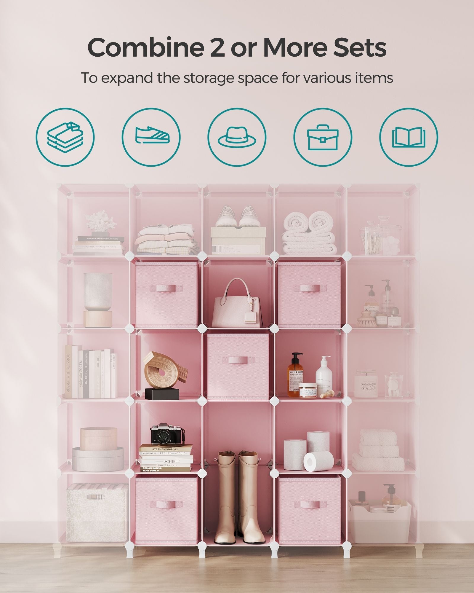 Cube Storage Organizer with 9 Storage Boxes