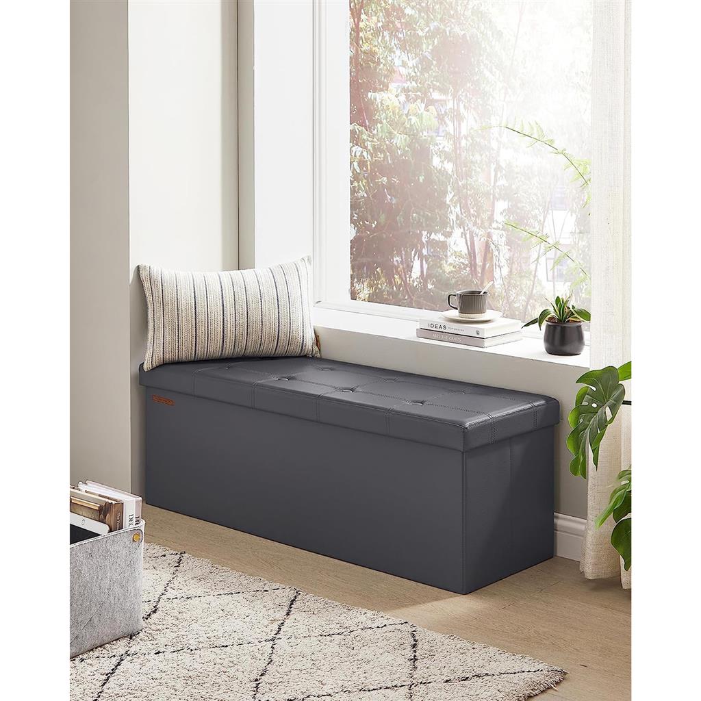 43 Inches Folding Storage Ottoman Bench