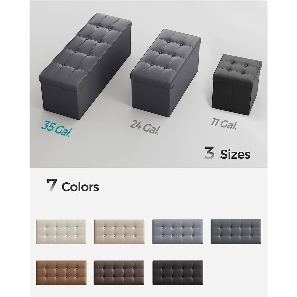 43 Inches Folding Storage Ottoman Bench