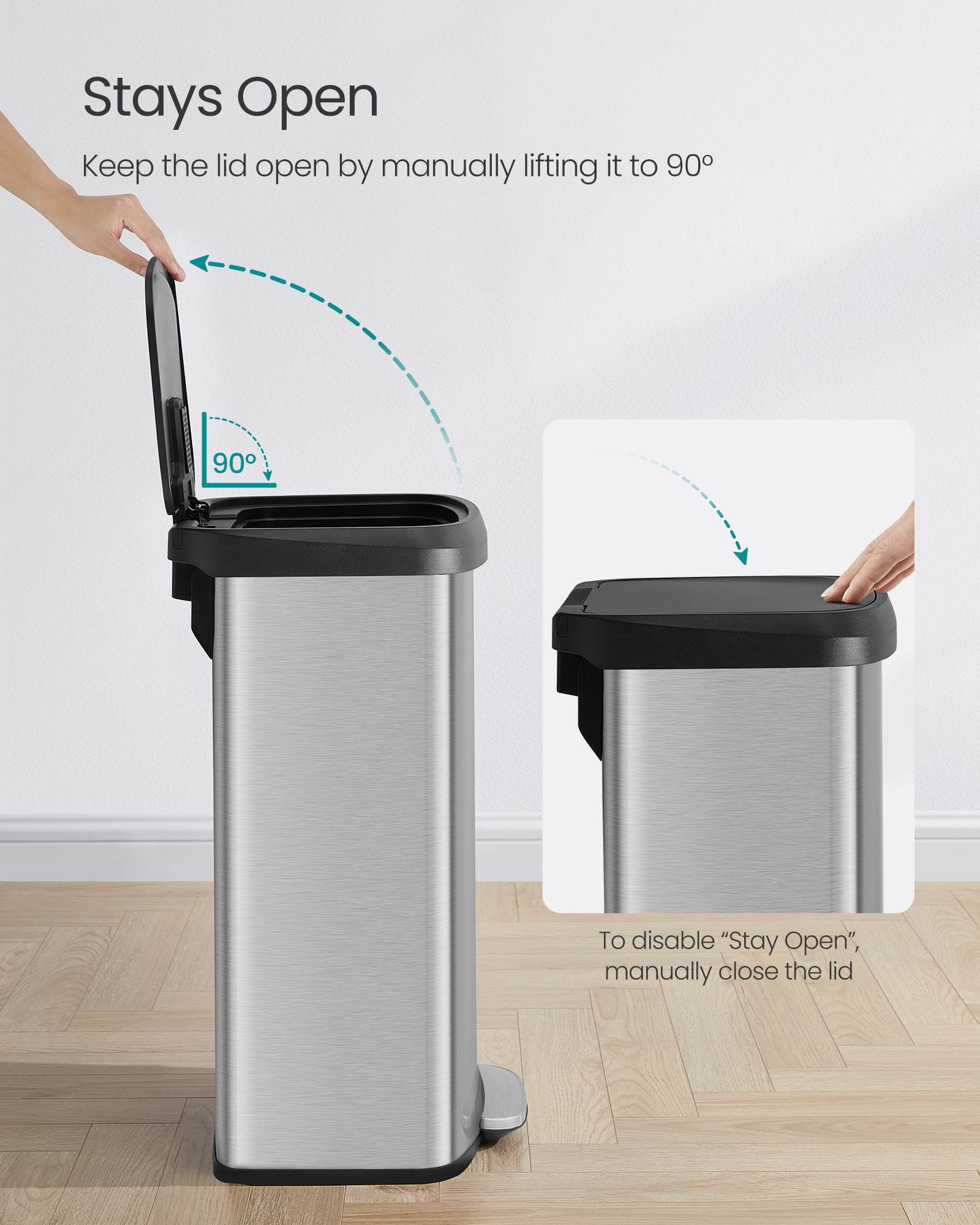 21 Gallon (80 L) Stainless Steel Garbage Can