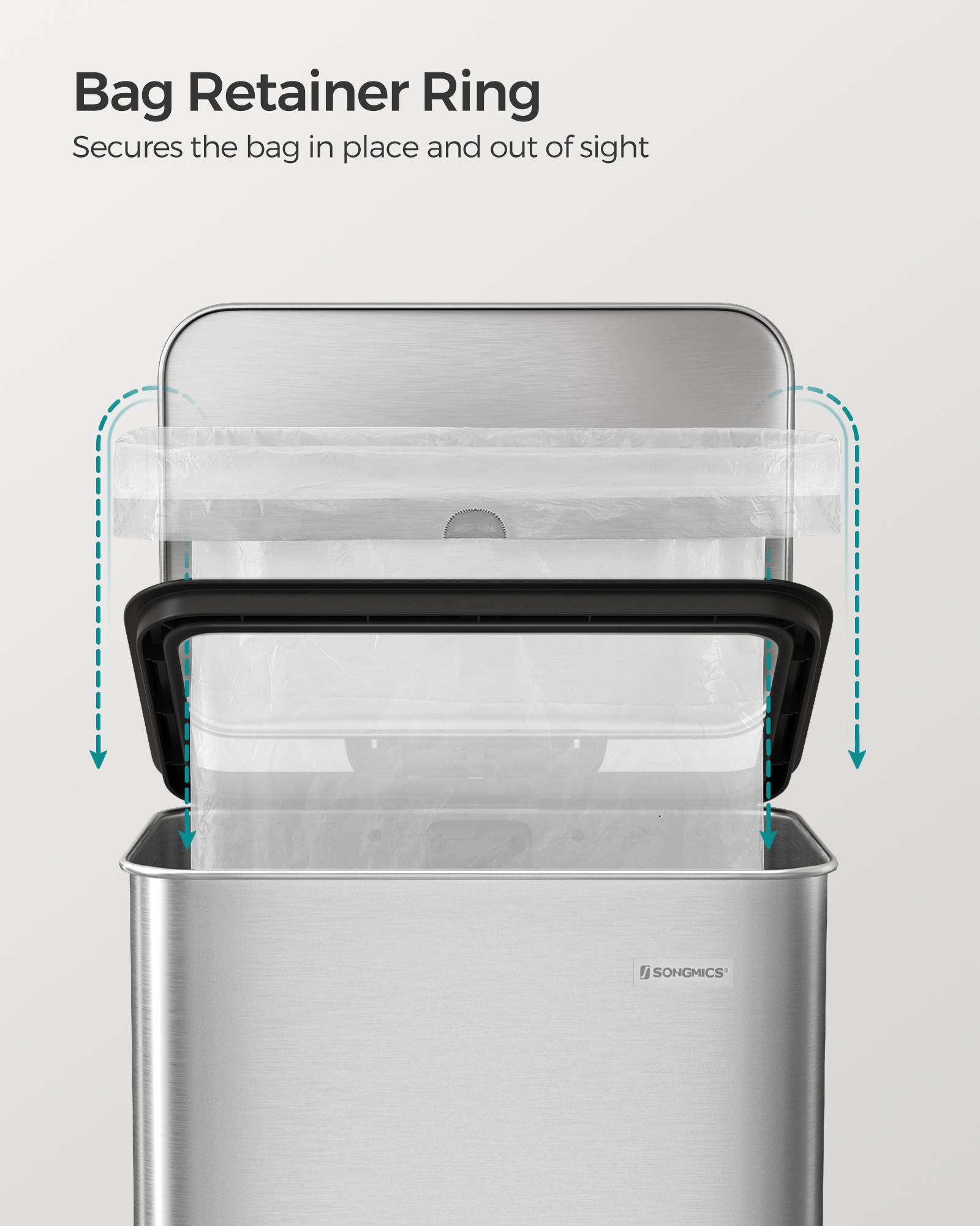 10.5 Gallon Kitchen Trash Can with Lid
