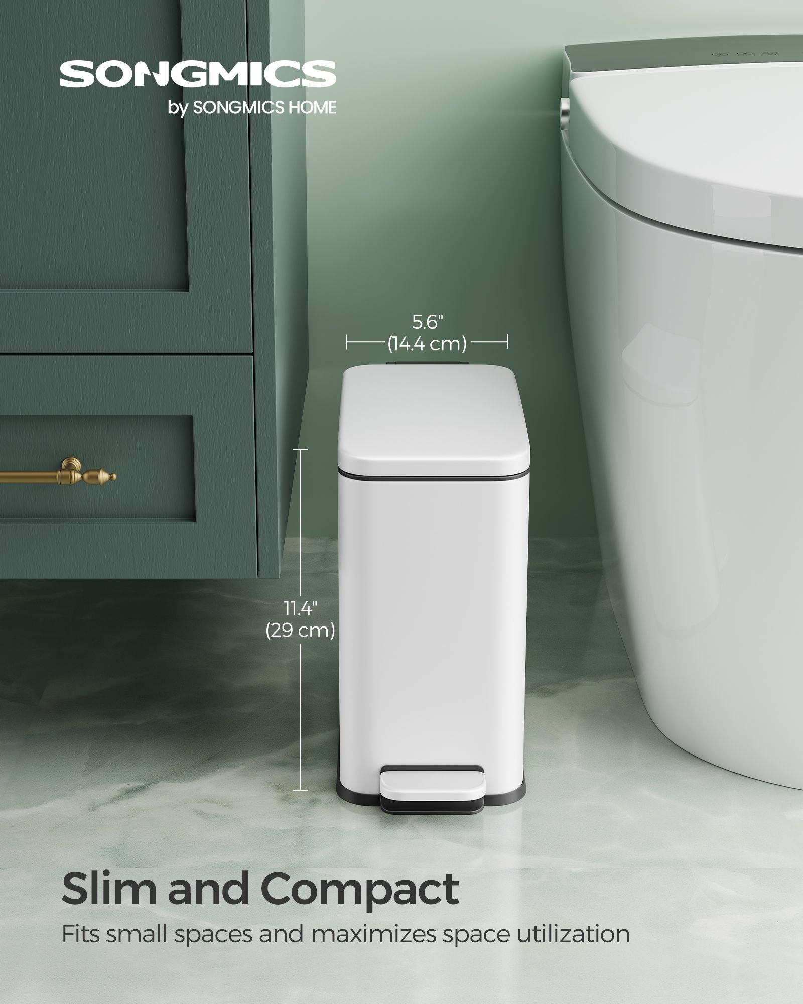 1.3 Gallon Small Trash Bin with Lid